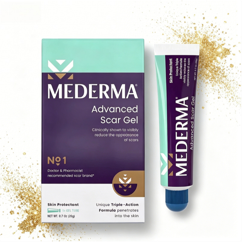 Mederma Advanced Scar Gel 20g Mederma เจลบำรุงผิว สูตร Triple‑Action ดูแลลักษณะผิวบริเวณรอยผิว ใช้งา