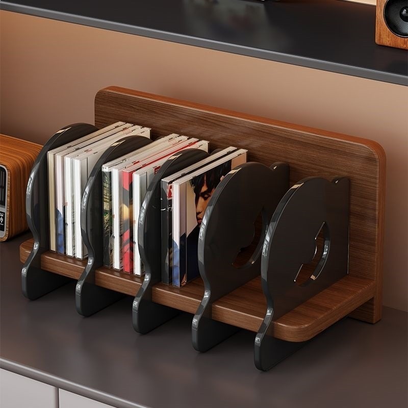 CD Disc Rack Desktop Disc Black Record Magnetic Tape Display Storage Rack Collection Storage Album Storage Box