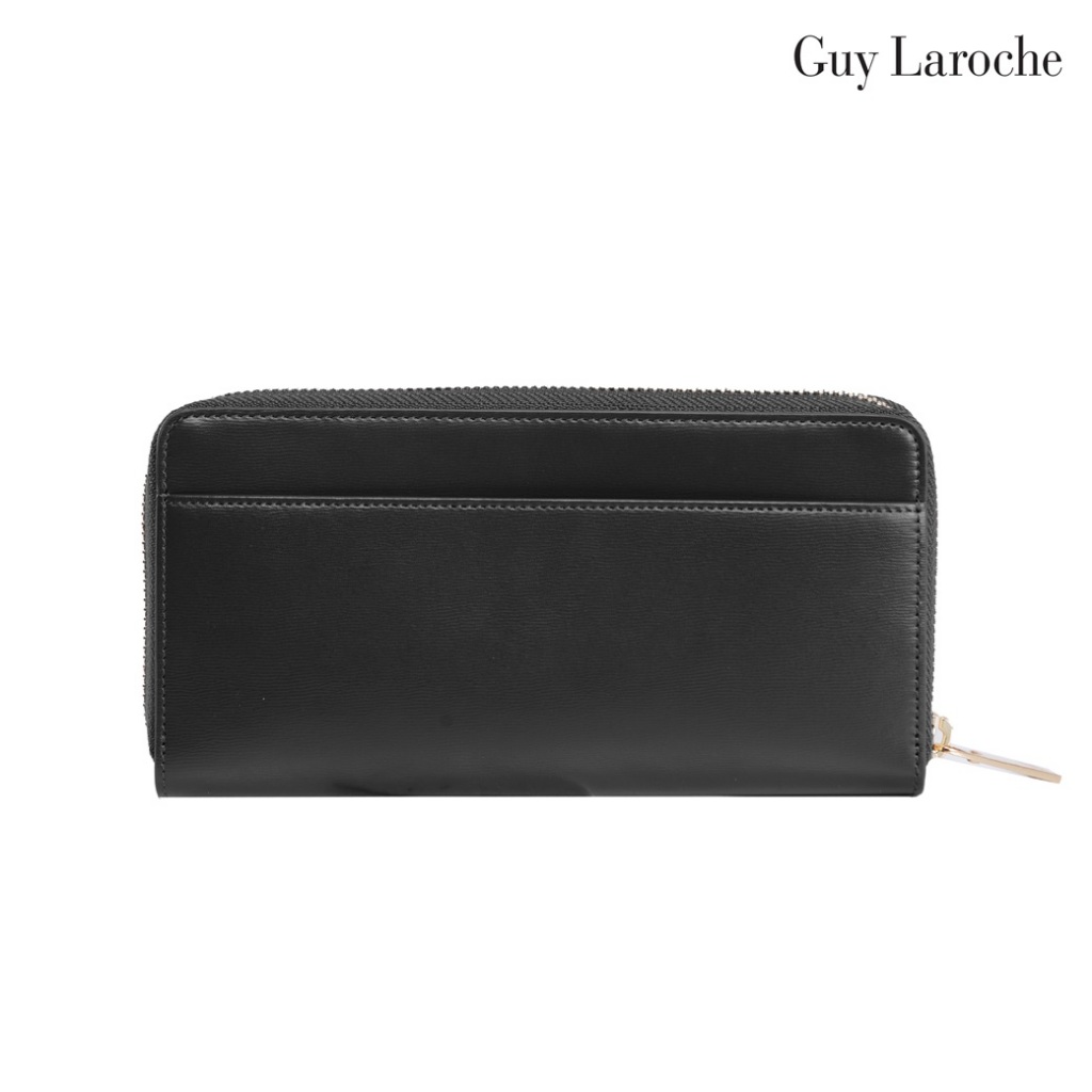 Guy Laroche محفظة نسائية طويلة بسحاب دائري — أسود — صورة 4