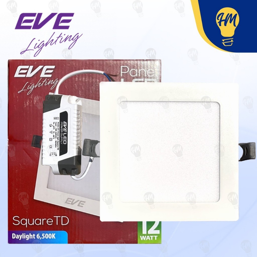 EVE ดาวน์ไลท์ LED Panel สี่เหลี่ยม 12W แสงขาว / แสงวอร์ม