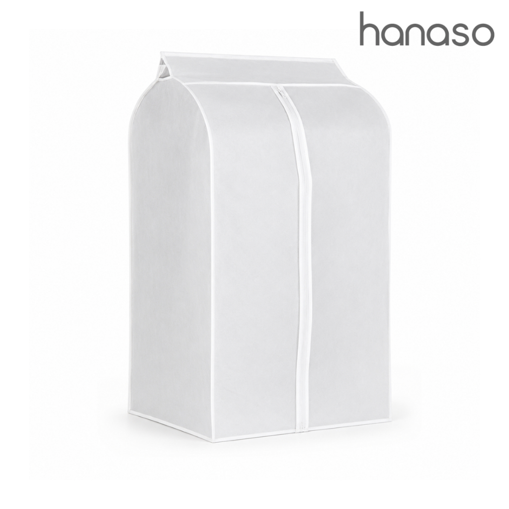 Hanaso ผ้าคลุมกันฝุ่น ถุงคลุมเสื้อผ้าแบบใส Clothing Dust Bag ถนอมเสื้อผ้า ลดกลิ่นอับ มีหลายขนาด มาพร้อมซิป