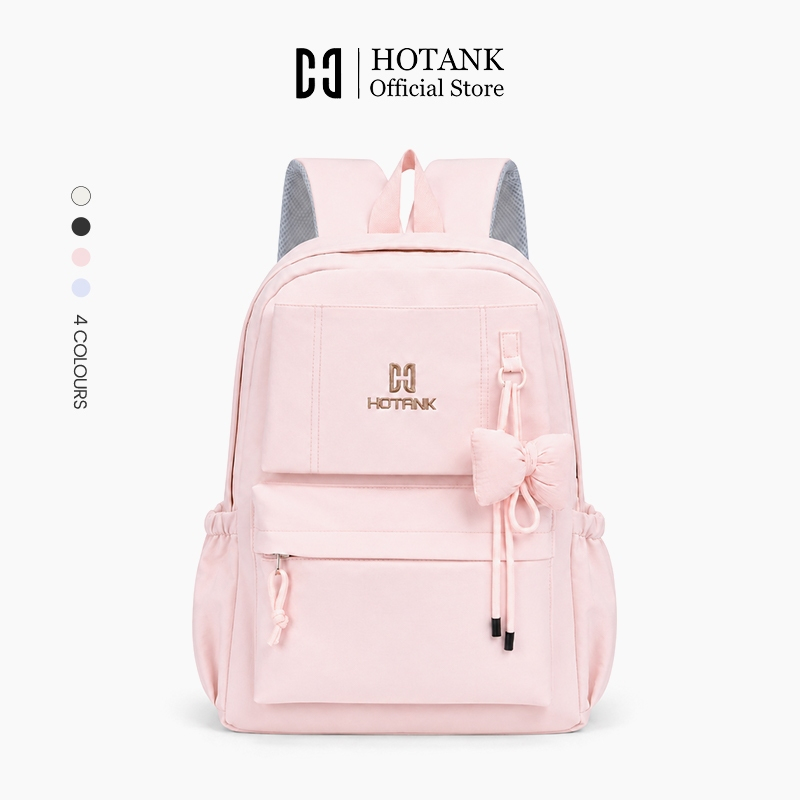 HOTANK กระเป๋าเป้านักเรียนหญิง ผ้าไนลอนทนทาน หลายช่องในตัว ดีไซน์น่ารัก เหมาะกับสาววัยรุ่นทุกวัน