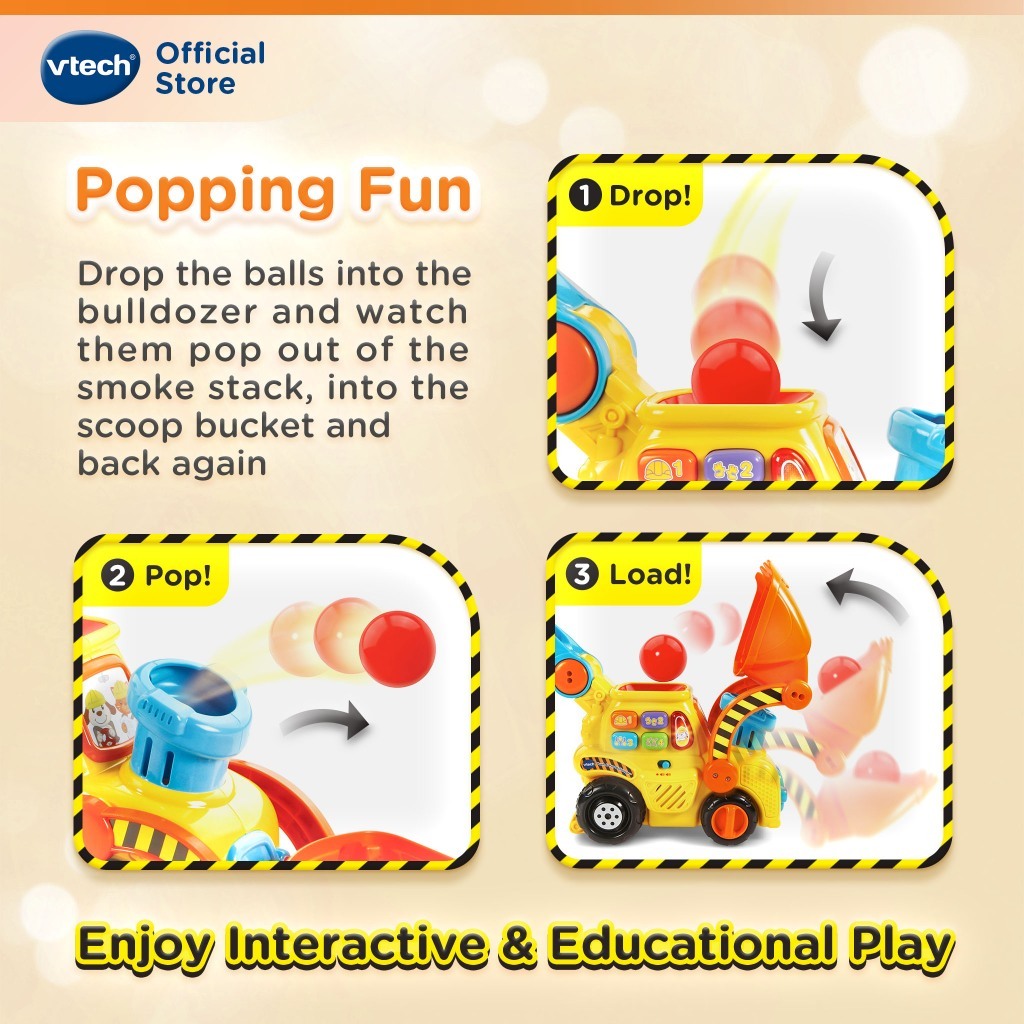 VTech جرافة Pop-a-Balls بكرات — صورة 4