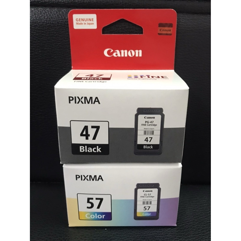 Canon PG-47 Bk CL-57 Co หมึกแท้ ทั้งดำและสี