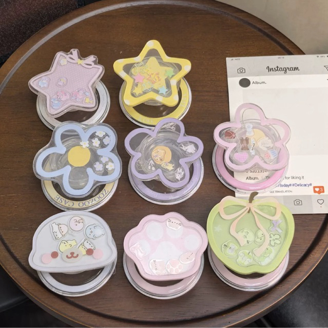 wapple-popSockets magnet สำหรับติดเคสมือถือ griptokจับมือถือแบบแม่เหล็ก รูปตัวการ์ตูน