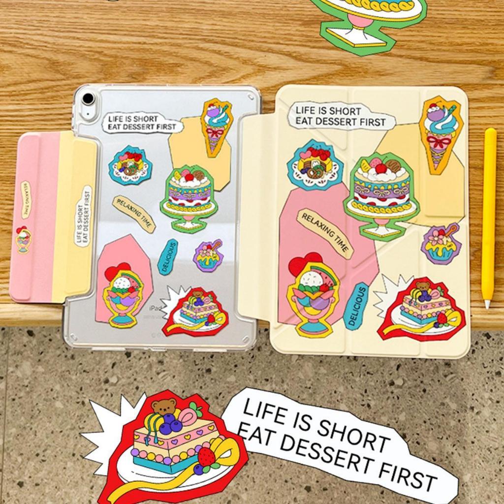 เคสiPad พับcaseY พับแม่เหล็กทาวเวอร์หัวเข็มขัดFor Gen10/11Air11 M3 Air4/5 10.9 pro11ลายการ์ตูนน่ารัก
