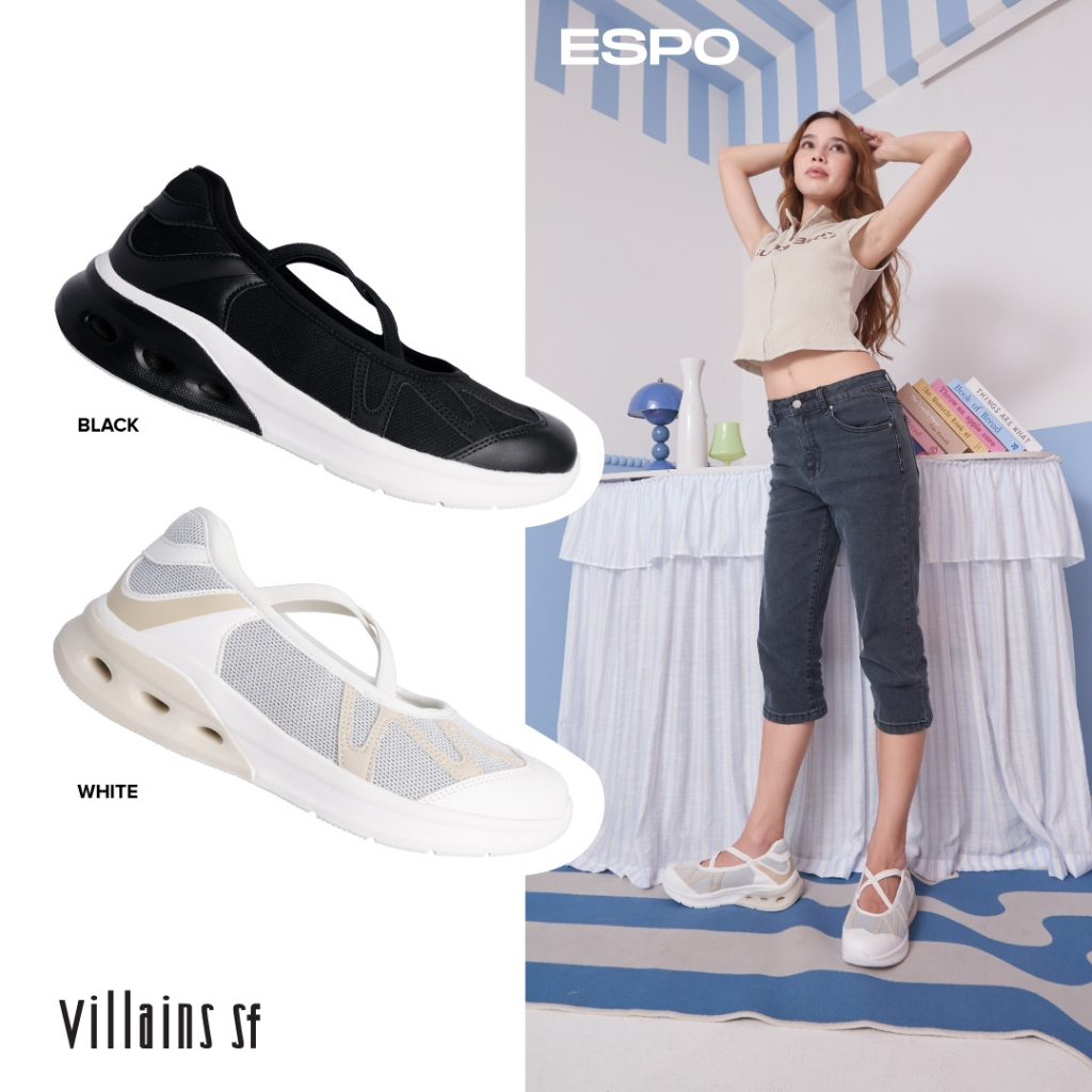 Villains SF ESPO Platform Mary-Jane Heels รองเท้าแมรี่เจนส้นสูงแพลตฟอร์มผู้หญิง ส้นสูง 0.4"