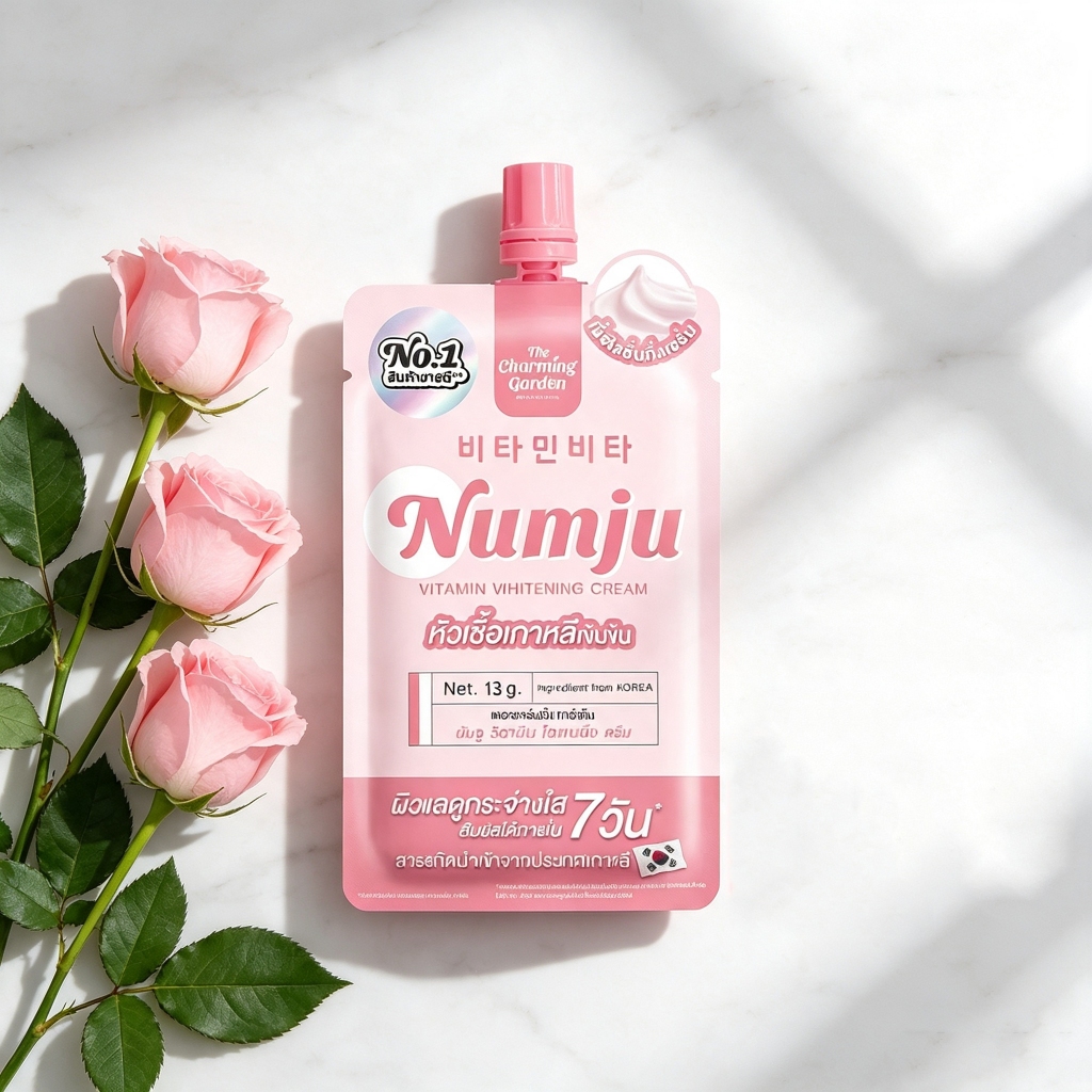 [1ซอง] นัมจู Vitamin Whitening Cream หัวเชื้อวิตามินเกาหลีเข้มข้น ทารักแร้ ขาหนีบ ผิวกระจ่างใส 13 กรัม