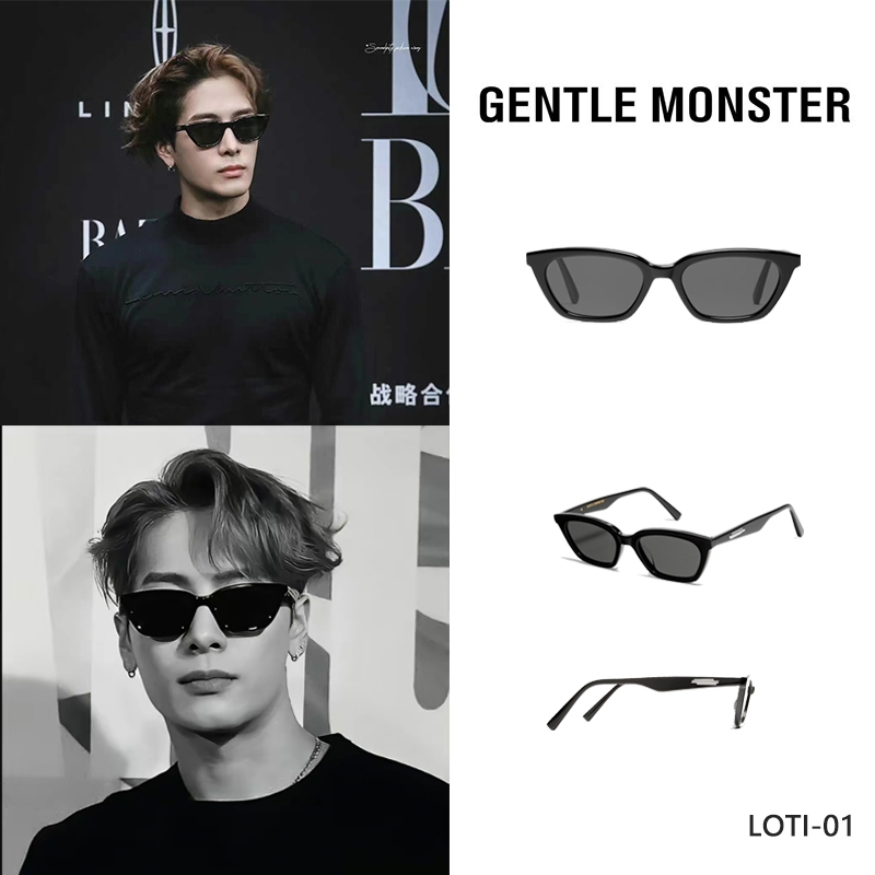 (จัดส่งจากกรุงเทพ)แว่นกันแดดGentle Monster EVEW LOTI สไตล์เดียวกันสำหรับผู้ชายและผู้หญิง สีดำLILIT/UNAC