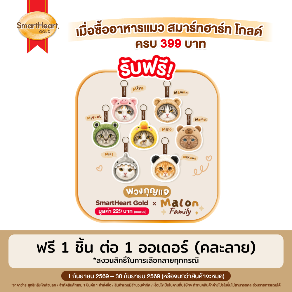 (ฟรีคะลาย 1 ขิ้นต่อ 1 ออเดอร์) พวงกุญแจ SHG x Malon Family จำนวน 1 ชิ้น เลือกลายไม่ได้ทุกกรณี
