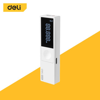 Deli เครื่องวัดระยะมินิมอล วัดระยะเลเซอร์ 40m คำนวณพีทาโกรัส ชาร์จTypeC มี4โหมด Laser Distance Meter