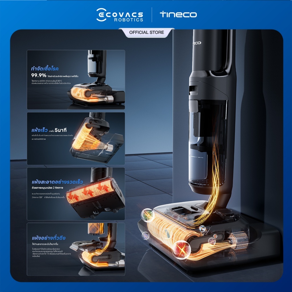 [NEW!] Tineco FLOOR ONE Switch S7 Stretch - เครื่องล้างพื้นไร้สาย พร้อมหัวแปรงดูดฝุ่นเอนกประสงค์ 5 in 1 ไร้เส้นผมพันกัน รูปที่ 6