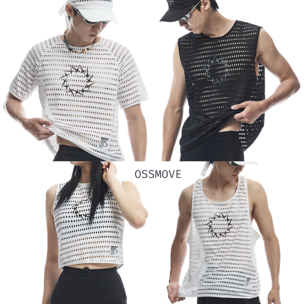 OSSMOVE เสื้อวิ่งตาข่าย Aeroshield unisex ของแท้จากเกาหลี