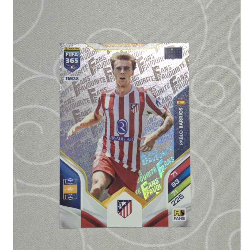 FANS'FAVOURITE PANINI FIFA 365 ADRENALYN XL 2026 PABLO BARRIOS