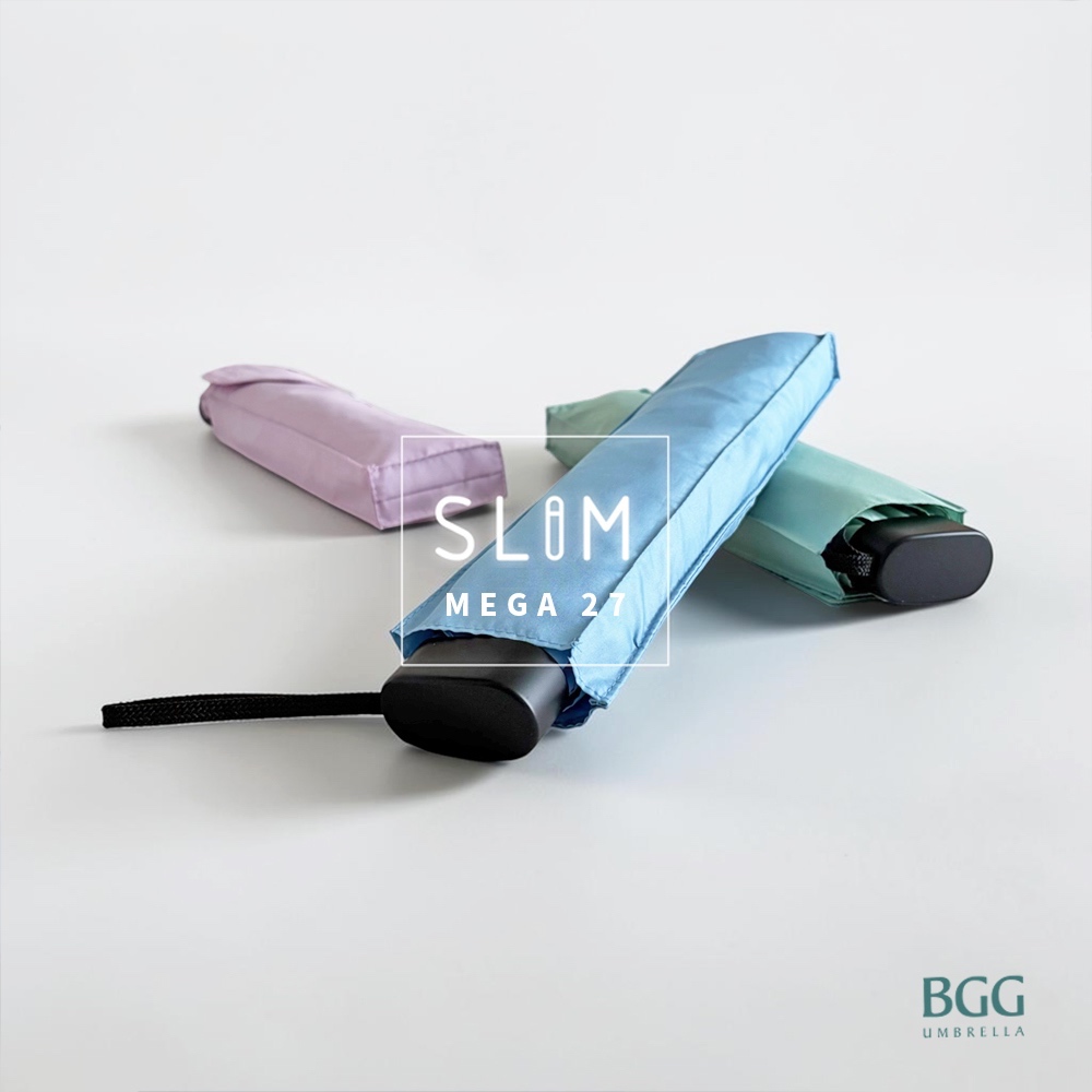 BGG Extra BIG Size 27" SLIM MEGA 27 Pocket Folding Umbrella ร่ม ร่มพับ ตัวบาง แต่พื้นที่กาง MEGA (FM3016)