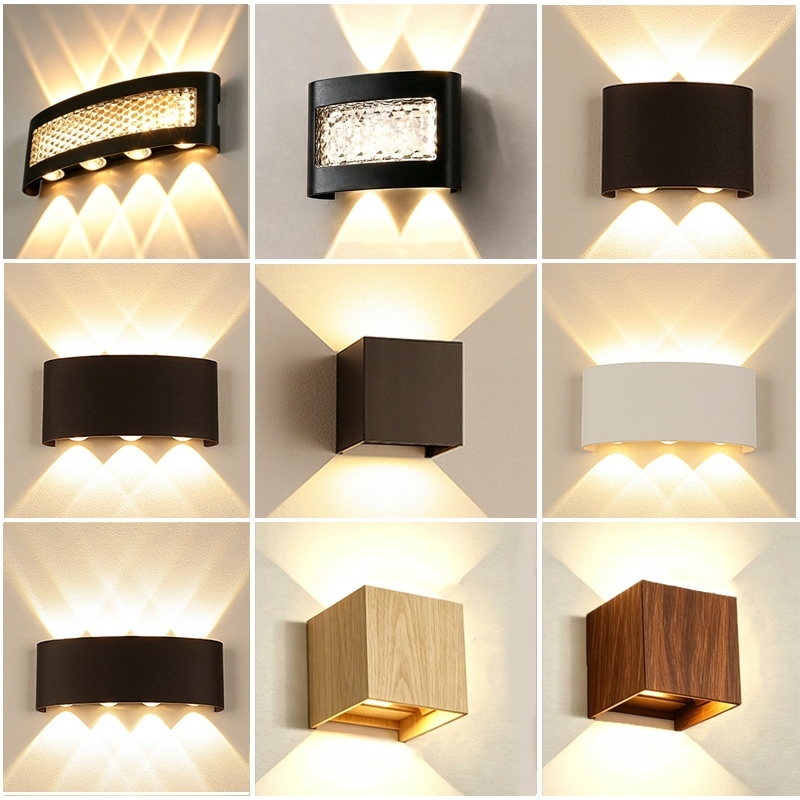 โคมไฟติดผนัง LED IP65 กันน้ำ ไฟติดผนัง วัสดุอลูมิเนียม Wall Lamp สไตล์โมเดิร์น โคมไฟนอกบ้าน สำหรับประตูทางเข้า สวน