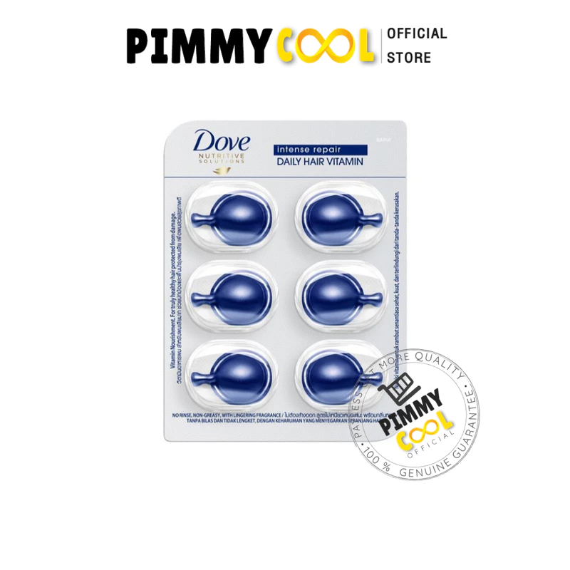 Dove Hair Vitamin โดฟ วิตามิน บำรุงผม ไฮยา เคราติน อินเทนซ์ซีฟ รีแพร์ 1 มล. (ยกกล่อง 6 แผง)