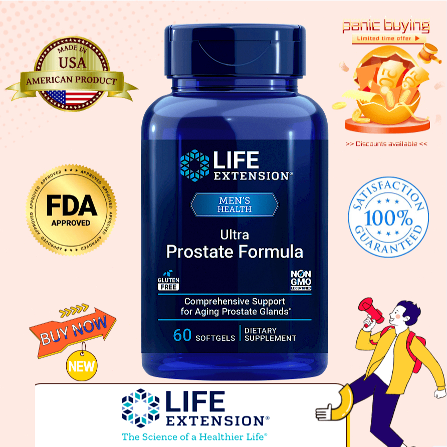 Life Extension Ultra Prostate Formula 60 Softgels อัลตร้า โพสเตท