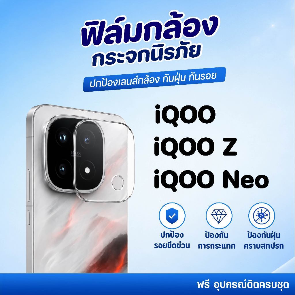 ฟิล์มกันรอยกล้องมือถือ iQOO รุ่น iQOO 15 iQOO13 iQOO Z10 iQOO Neo