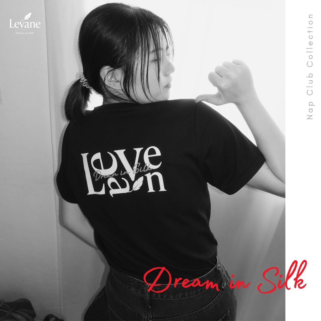 LEVANE Nap Club Collection | Baby T-Shirt เสื้อยืดผู้หญิง ผ้านุ่ม ใส่สบาย ลาย Dream In Silk