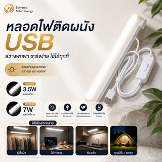 หลอดไฟพกพาLED ติดผนัง สายเสียบUSB ใช้ไฟบ้าน RE2022 3.5W / RE2040 7W แสงไฟสีขาว สายยาว1เมตร30ซม.ไม่มีแบตเตอรี่