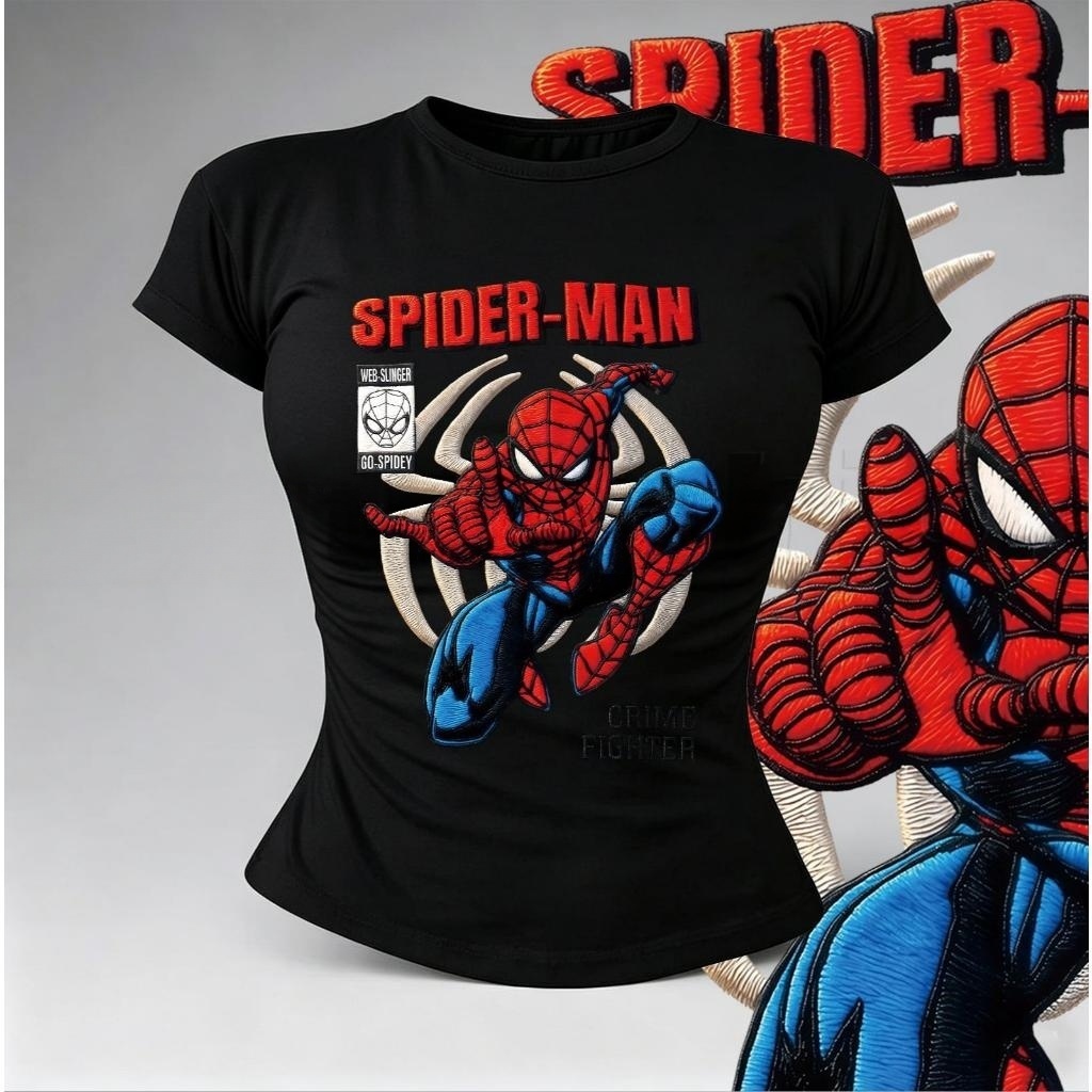 เสื้อผ้าสูทแบบสบายสำหรับผู้หญิง รุ่น COD สไตล์อเมริกันเซ็กซี่ มีลายปะทะมนิวเคลียร์ของสไปเดอร์แมน ตัวเลือกกระชับเอว