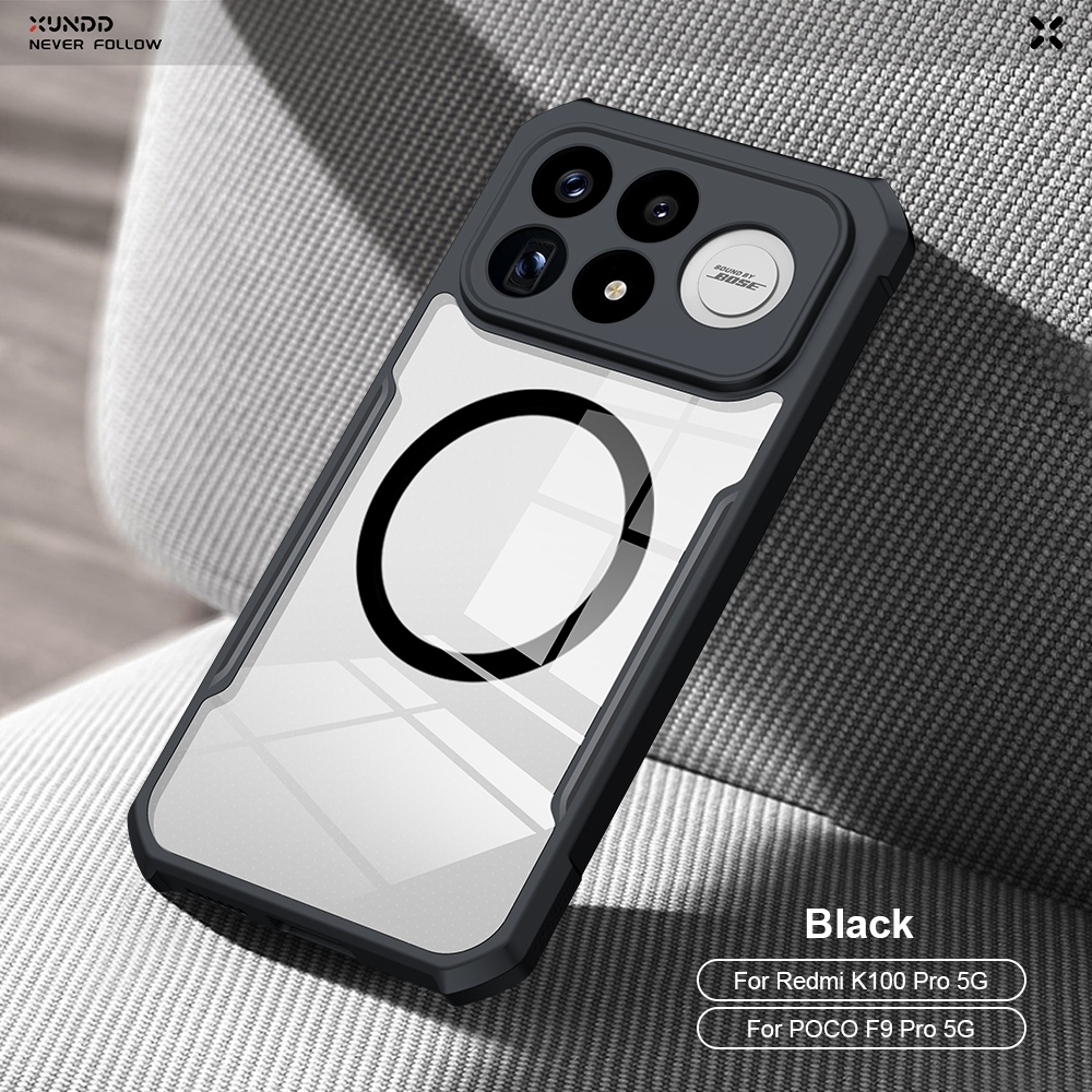 XUNDD เคส ใช้สำหรับ Poco F7 Case Poco F7 Pro Poco F9 Ultra เคสโทรศัพท์แม่เหล็กกันกระแทก ต่อต้านรอยขีดข่วน ขอบยาง TPU หลั