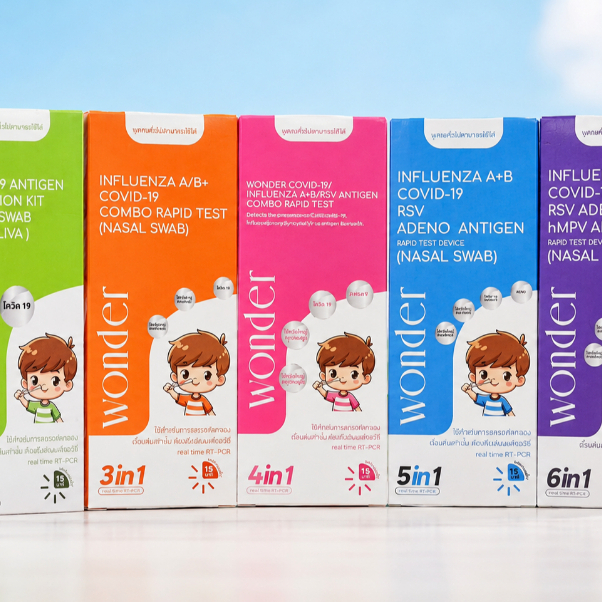 ATK Wonder รวม ((2/3/4/5/6 IN 1)) ชุดตรวจไข้หวัดใหญ่ สายพันธุ์​ A​ และ​ B/โควิค​ Covid-19 / RSV / hMPV HOME USE พร้อมส่ง