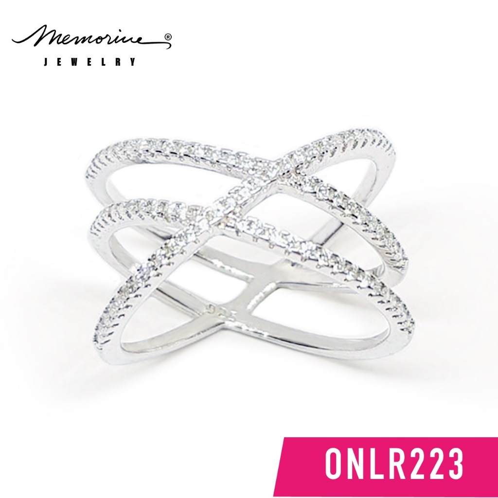 Memorine Jewelry แหวนเงินแท้ 925 ฝังเพชรสวิส(CZ) : ONLR223
