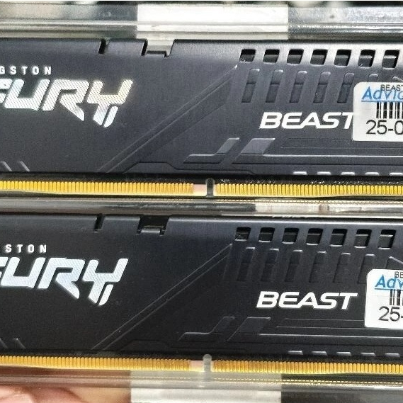 **ส่งฟรี**Kingston FURY Beast RAM แรมมือสอง DDR5 16GB BUS 4800 - CL38 ขนาด 2x16GB ประกัน advice ประก