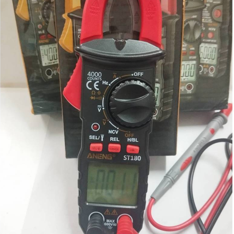 จัดส่งภาย1-3วัน มัลติมิเตอร์ ST180 4000 นับดิจิตอลแคลมป์มิเตอร์ปัจจุบัน NCV เก็บปลายทาง