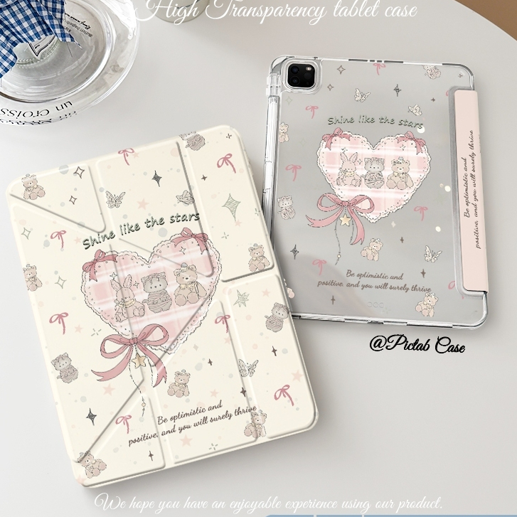 พร้อมส่ง for ทวิงเคิล เคสไอแพด Yพับ เคสใสโปร่งแสง case for Air4 Air5 Air6 Air7 Gen11 Gen10 Pro11 Gen7/8/9 เคสไอแพดแอร์