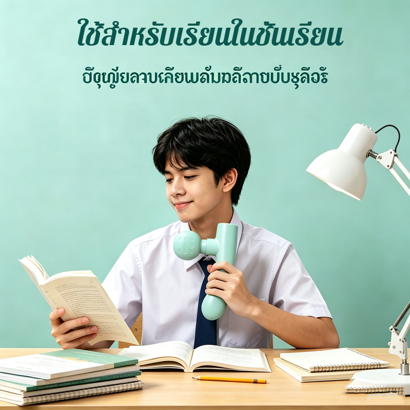【เล็กและพกพา】เครื่องนวดกล้ามเนื้อขนาดเล็กแบบพกพา เครื่องนวดกล้ามเนื้อด้วยการสั่นสะเทือนไฟฟ้าสำหรับคอและร่างกาย