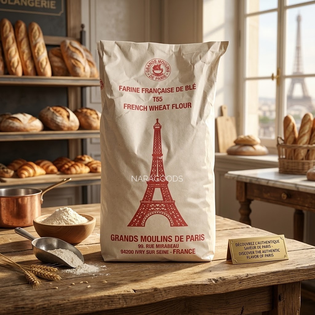 แป้งT55 French Wheat Flour แป้งเอนกประสงค์ฝรั่งเศส ขนาดกระสอบ 25 Kg.
