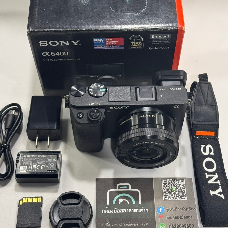 กล้องมือสอง Sony a6400 + Lens Sony 16-50mm F3.5-5.6 OSS PZ