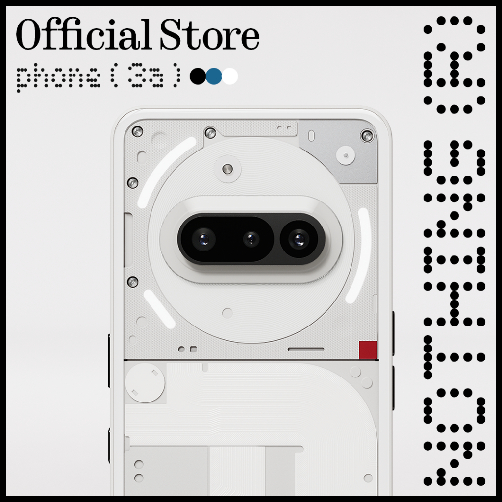 Nothing Phone (3a) (8+128GB) (5G) | กล้องหน้า 32 MP + กล้องเทเลโฟโต้ 50MP, แบตเตอรี่ 5,000 mAh, Snap