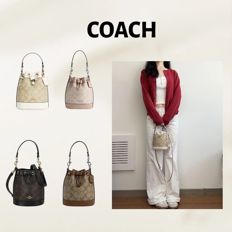 แท้ 💯%COACH Tabby 20 กระเป๋าถือ สะพายข้าง สะพายไหล่ หนัง ปิดด้วยกระดุมกด ขนาดเล็ก สำหรับผู้หญิง