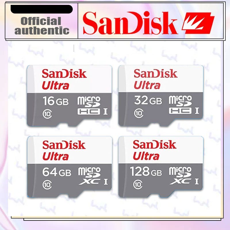 S_anDisk Micro SD Card Class10 32GB‑1TB ความเร็ว100MB/s สำหรับมือถือ กล้องติดรถยนต์ กล้องวงจรปิด CCTV บันทึกไม่ค้าง