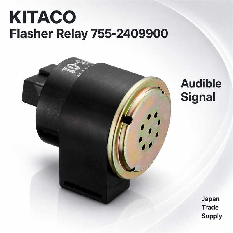 KITACO Universal Turn Signal Flasher Relay with Sound Function (Clicking Sound) 755-2409900 [06 ELEC