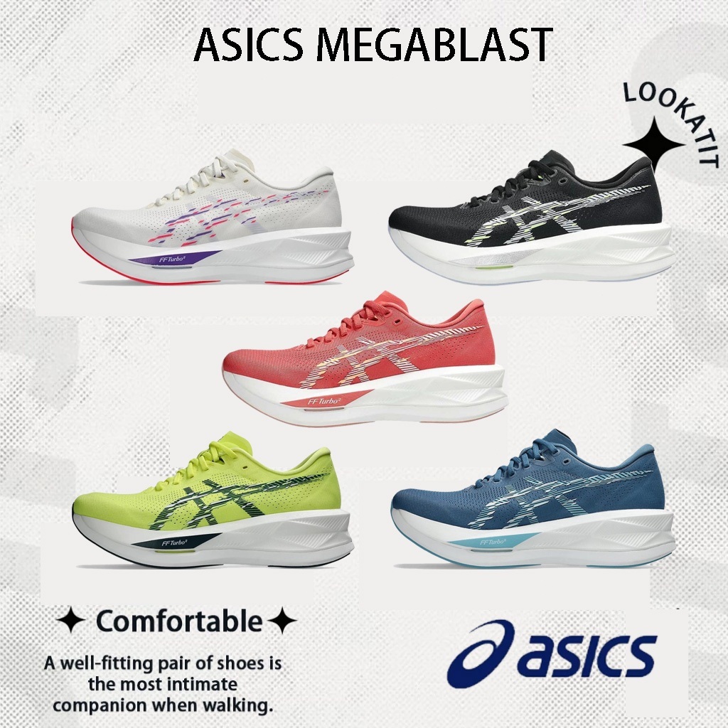 ASICS MEGABLAST รองเท้าวิ่งคลาสสิก ยืดหยุ่น เข้ากับชุดได้ทุกแบบ
