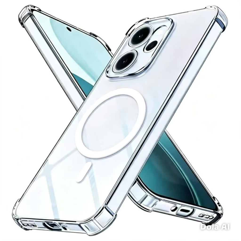 เคสแม่เหล็กใส สำหรับOppo Reno14 Reno14F เคสชาร์จไร้สาย