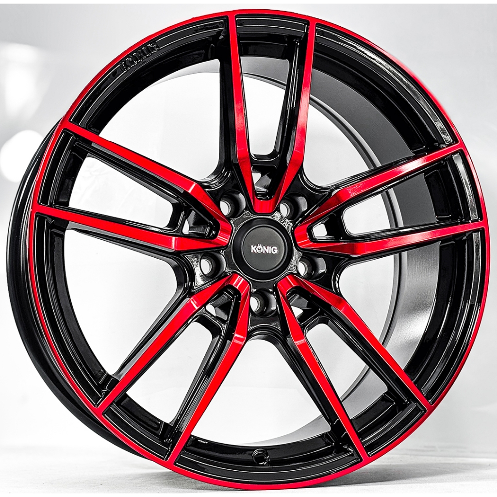 ล้อแม็กซ์ KOING MYTH SR38G ขอบ17นิ้ว 5รู114.3 สีดำเงาหน้าแดง กว้าง8นิ้ว Offset43 [23497]
