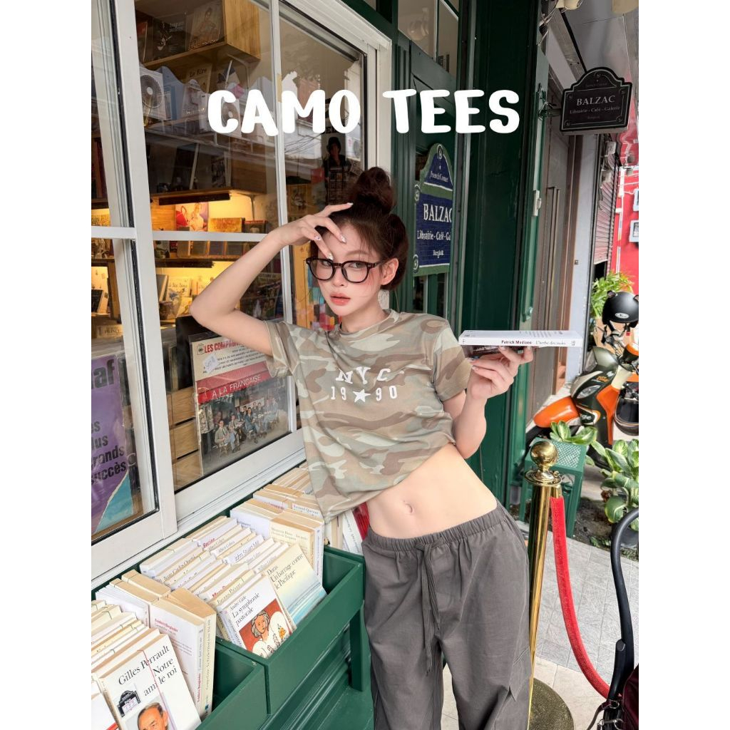 Camo tees เสื้อยืดลายทหาร (พร้อมส่ง)