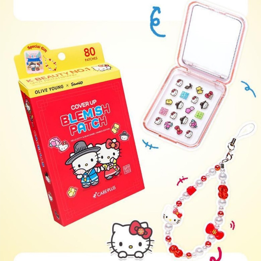 แผ่นแปะสิว Hello Kitty Sanrio x Careplus Cover Up Blemish Patch (พร้อมส่งในไทย) ของแท้นำเข้าจากเกาหล