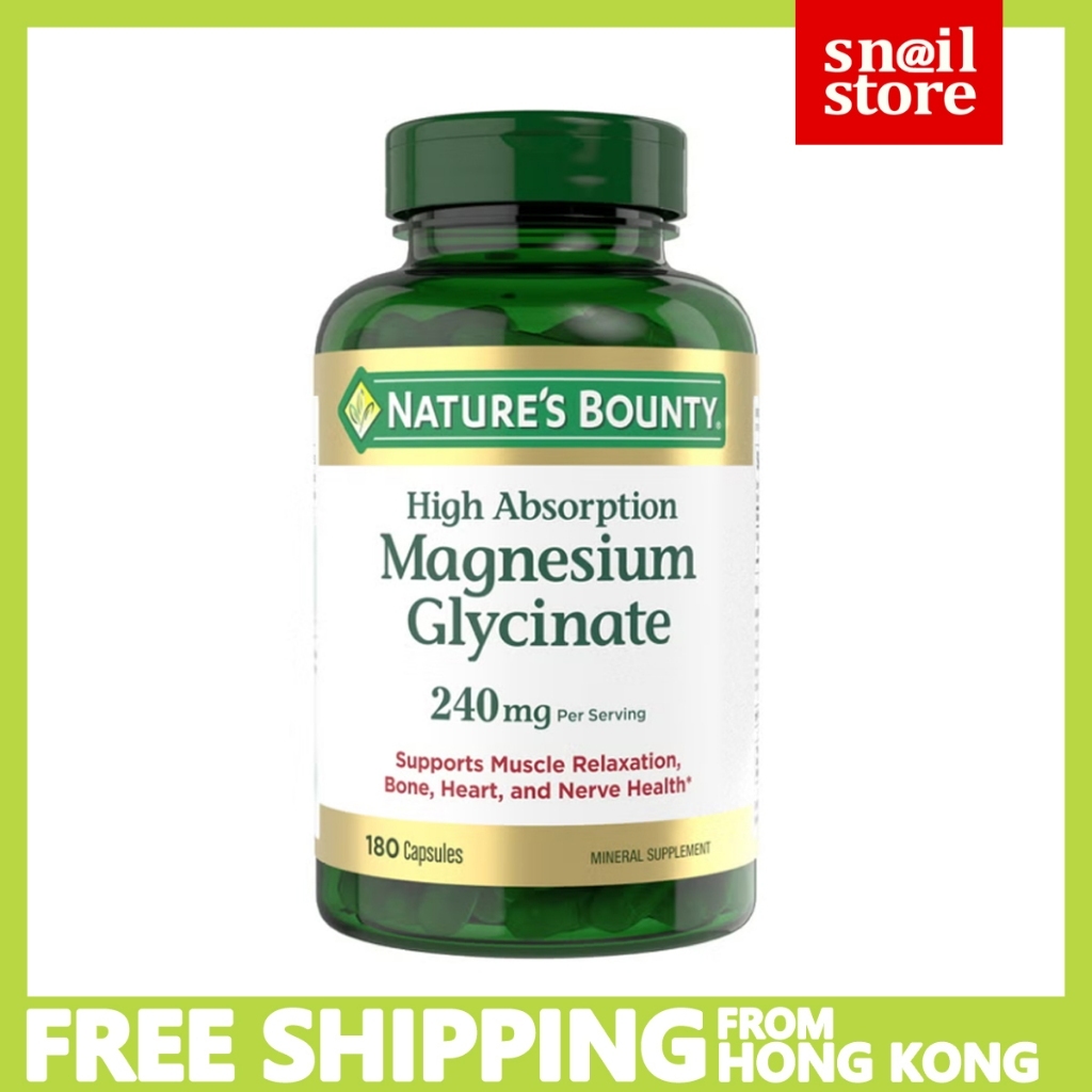 NATURE'S BOUNTY Magnesium Glycinate 240mg （EXP 2029）  180 Capsules