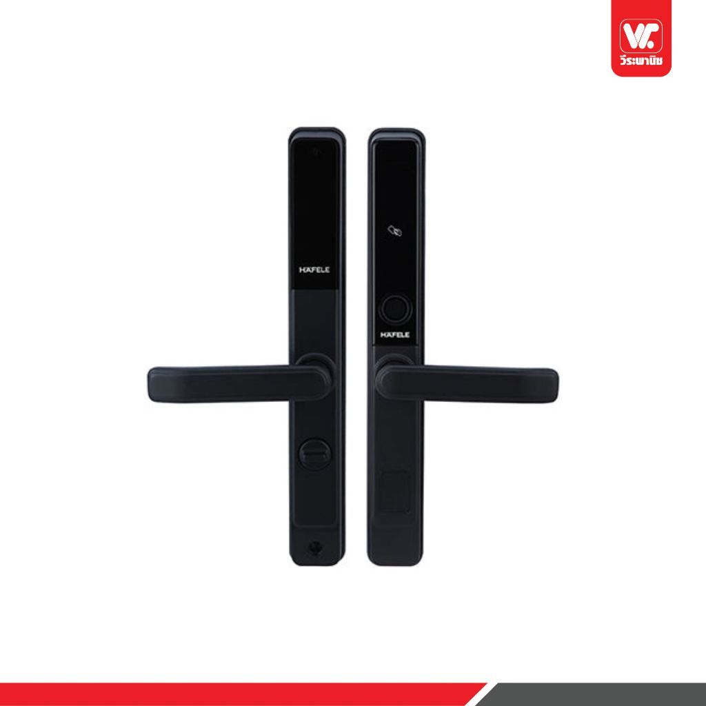 HAFELE กลอนดิจิตอล Digital Door Lock DL6600 รุ่น 499.21.196 สีดำ | สแกนลายนิ้วมือ รหัส คีย์การ์ด แอป