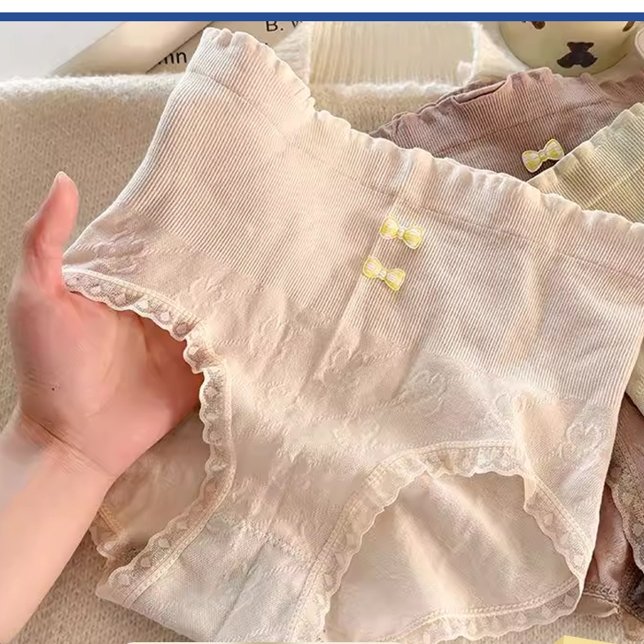 กางเกงชั้นในเอวสูง ผ้าไร้ตะเข็บ นุ่ม เรียบ ยืดหยุ่นสูง เนื้อผ้าใส่สบาย ติดผิว ยกสะโพก KKP8322