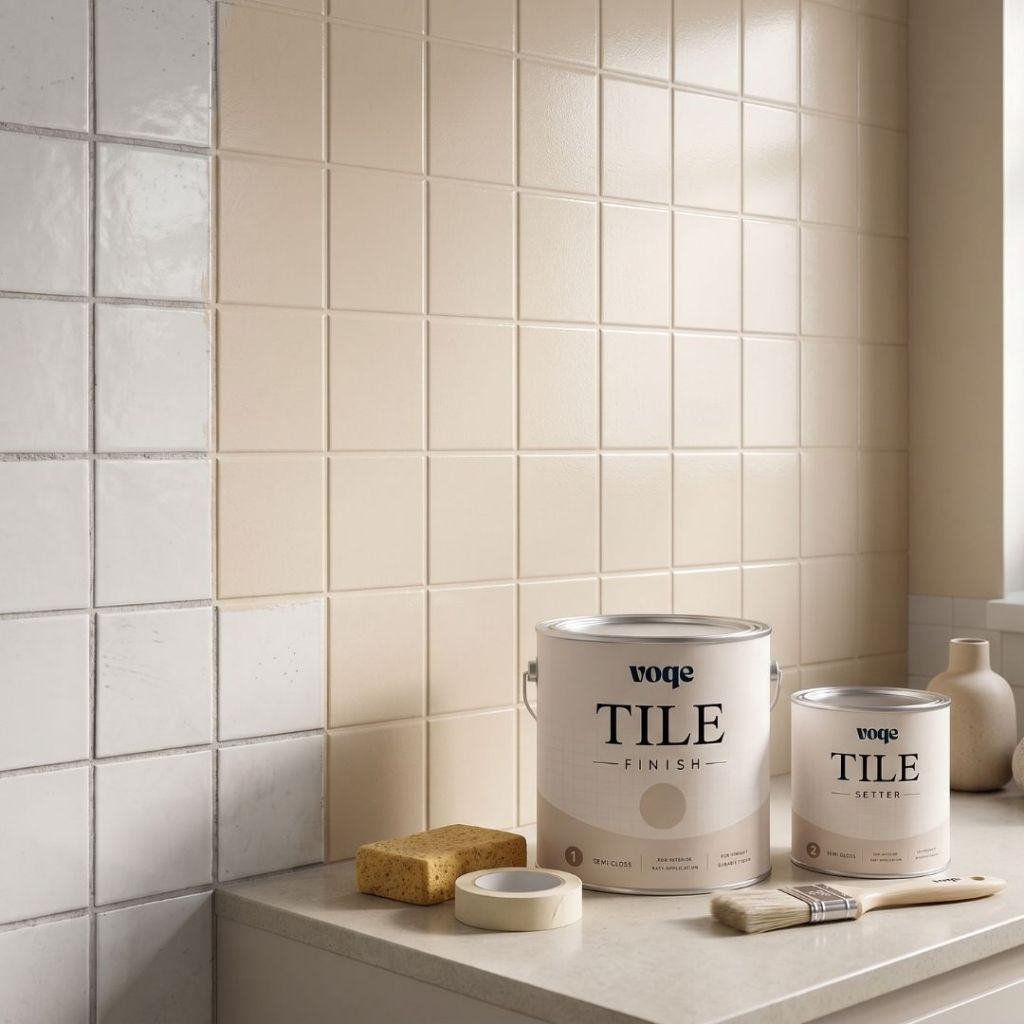 Voqe Tile Finish สีทากระเบื้อง สำหรับผนังภายใน เปลี่ยนกระเบื้องเก่าในบ้านให้เหมือนใหม่ ไม่ต้องทุบ