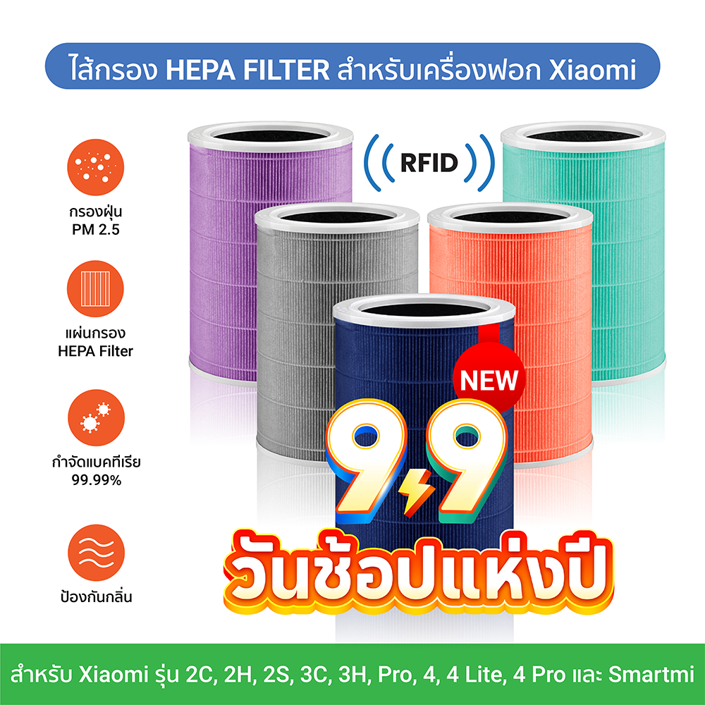 (ส่งด่วน 4 ชม.) iSUPER ไส้กรองอากาศ HEPA สำหรับ Xiaomi Air Purifier Filter 2S 2C 2H 3H Pro 3C/4Lite/