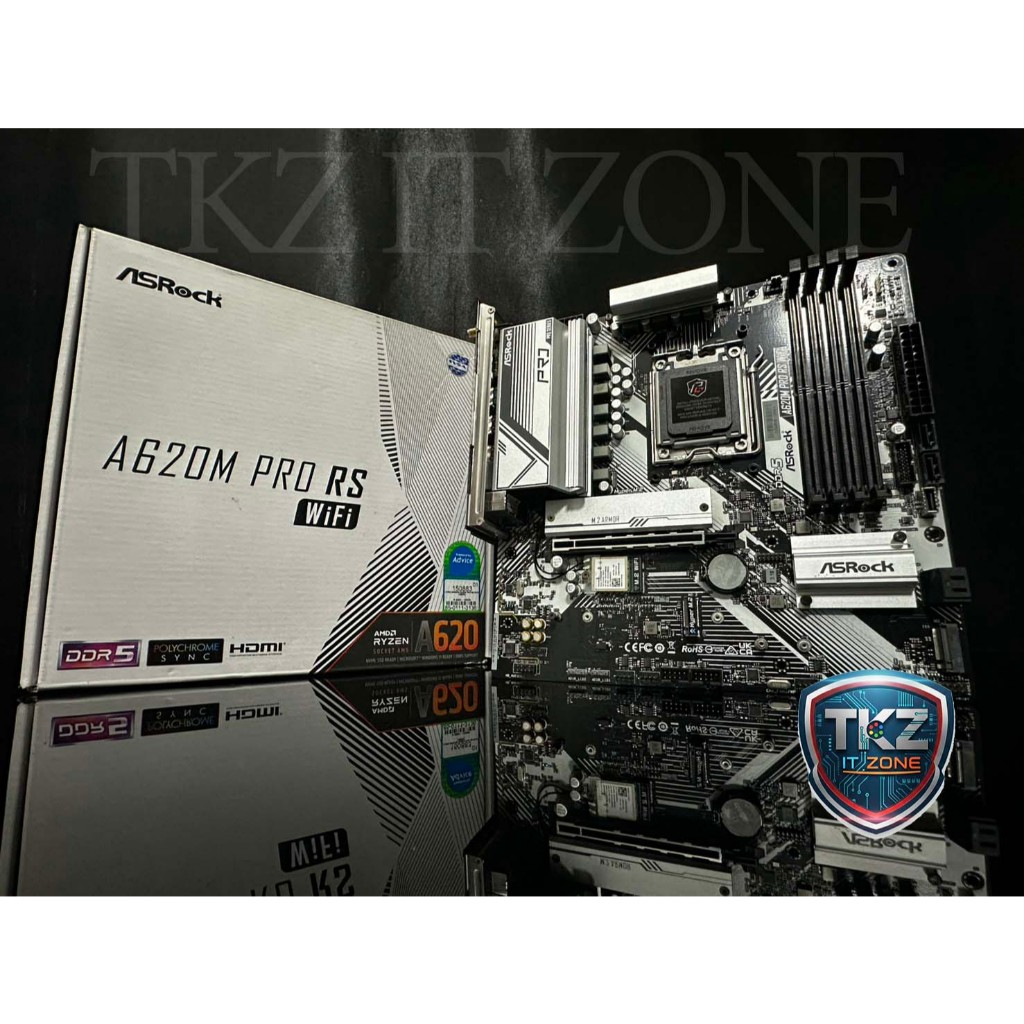 เมนบอร์ด (mainboard) ASROCK A620M PRO RS WIFI  ( SOCKET AM5 ) 1 MONTH WARRANTY